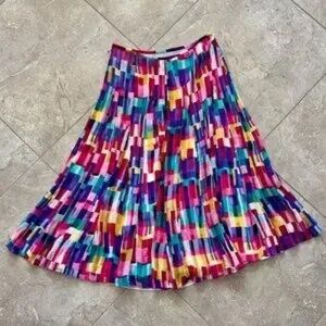 Vibrant Multicolor Pleated Skirt